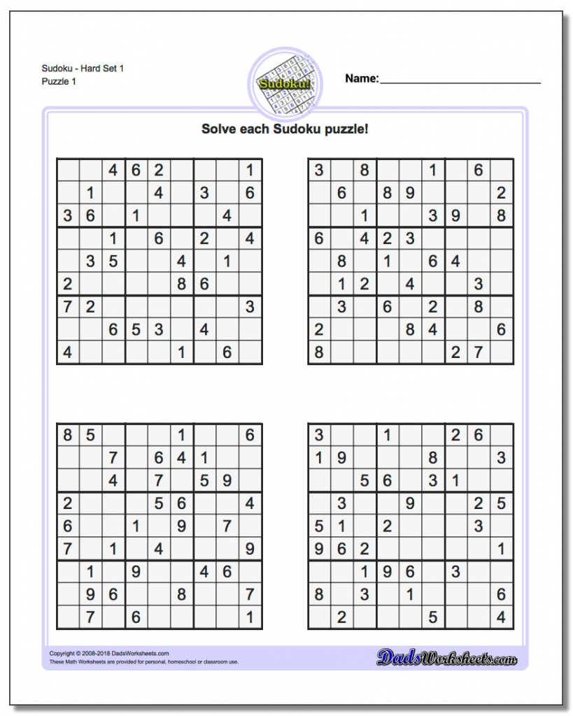 Printable Combination Sudoku