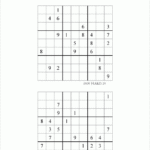 Printable Difficult Level 9 By 9 Sudoku Puzzles For Kids