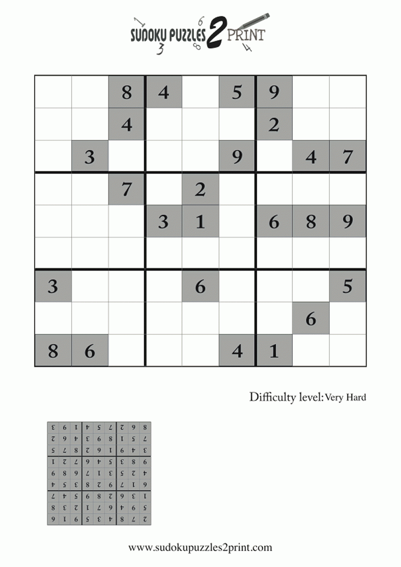Printable Very Hard Sudoku Puzzles