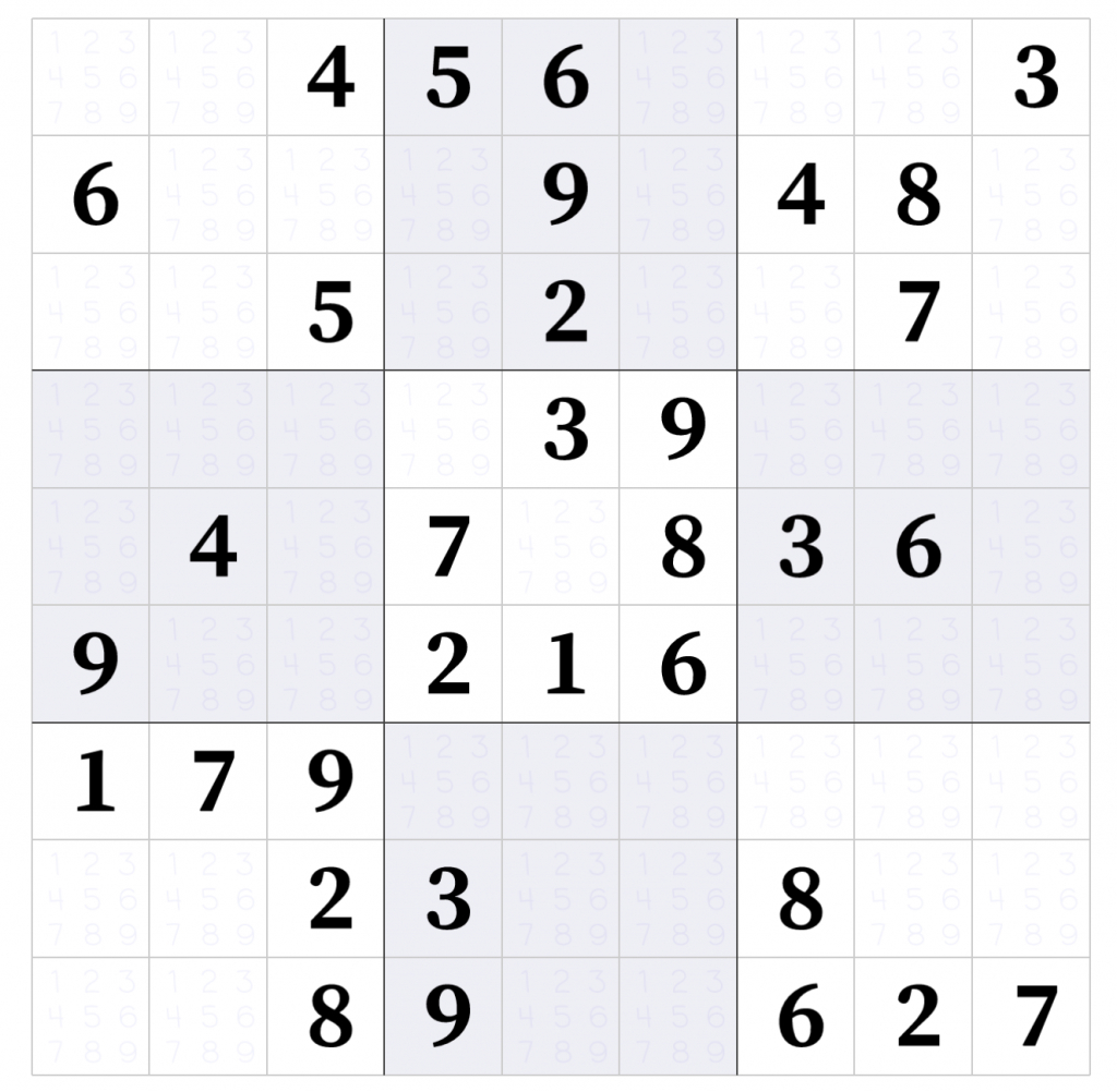 1-6 Sudoku Squares Printable