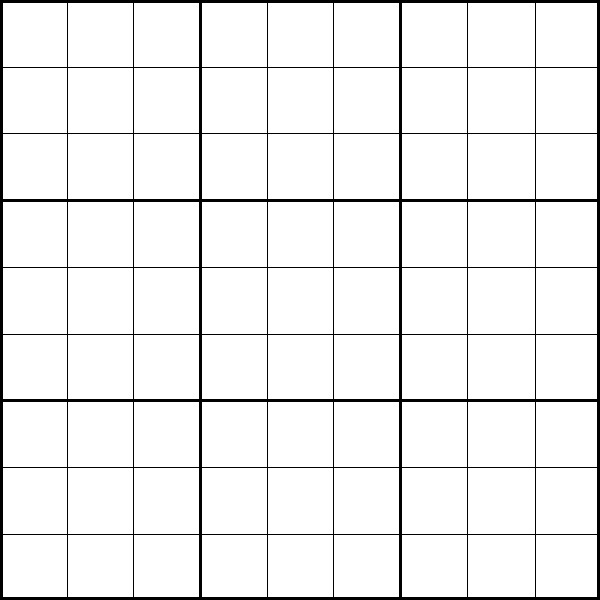 Blank Sudoku Paper Printable