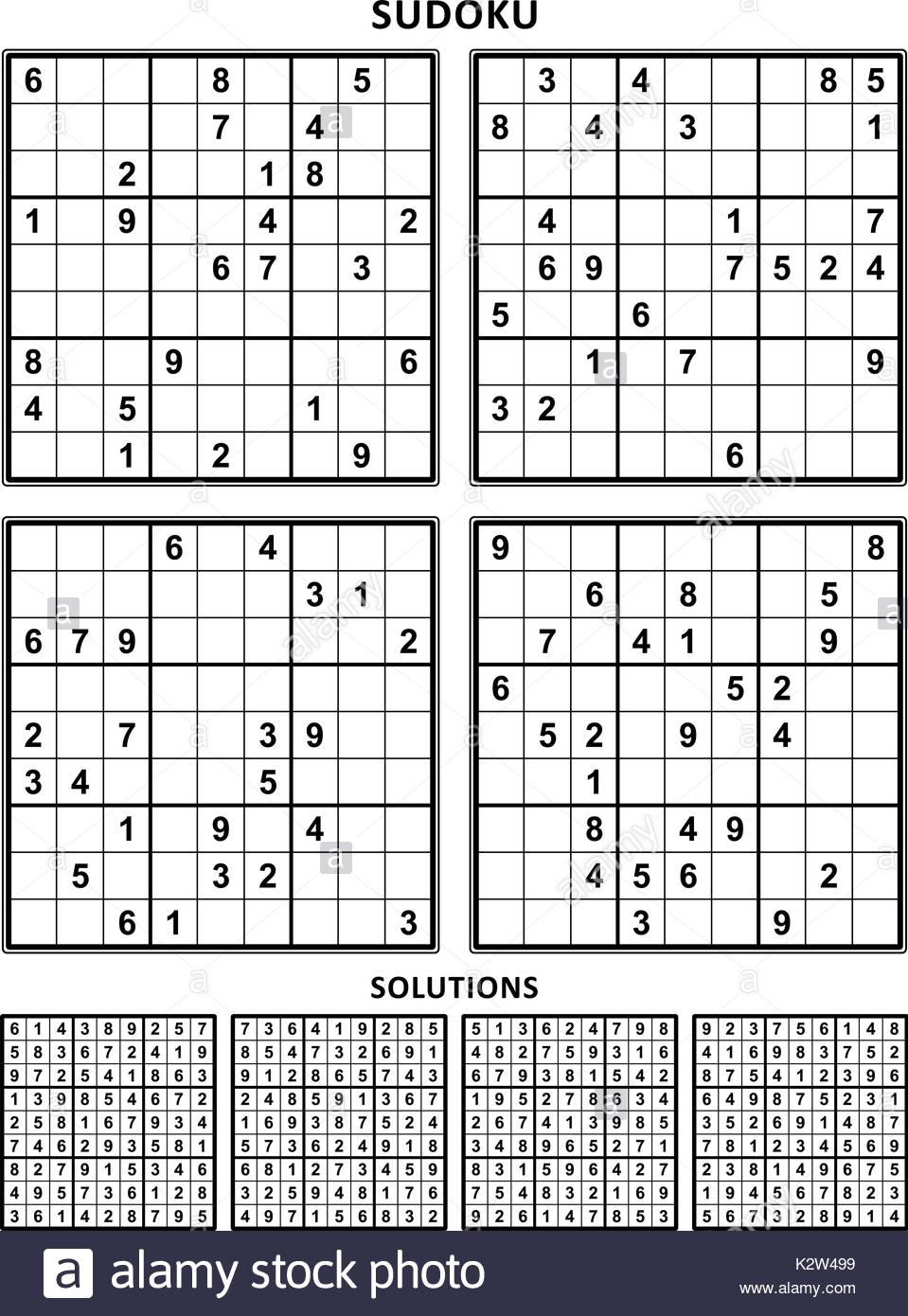 Very Easy Sudoku Printable 4 Per Page