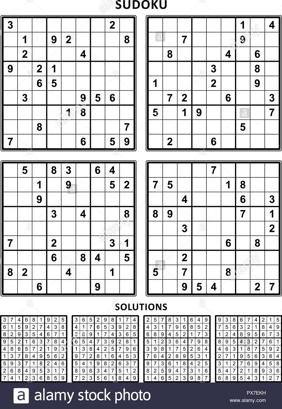 Easy Sudoku Printable With Solutions