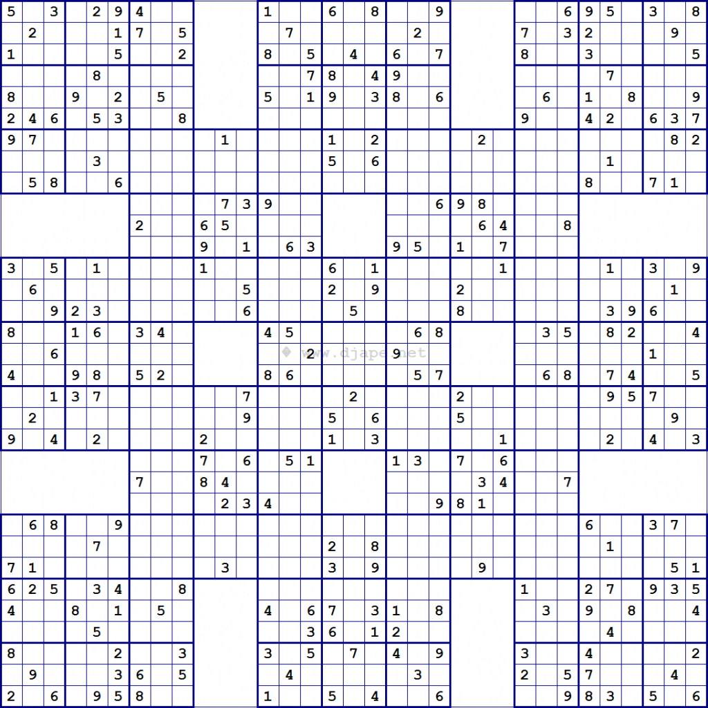 Printable Sudoku Free Free Printable Super Challenger