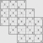 Printable Sudoku Printable Samurai Sudoku Medium
