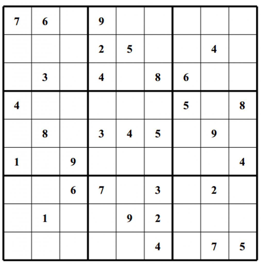 Free Printable Sudoku 1 Per Page