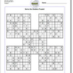 Printable Sudoku Puzzles 4 Per Page Printable Crossword