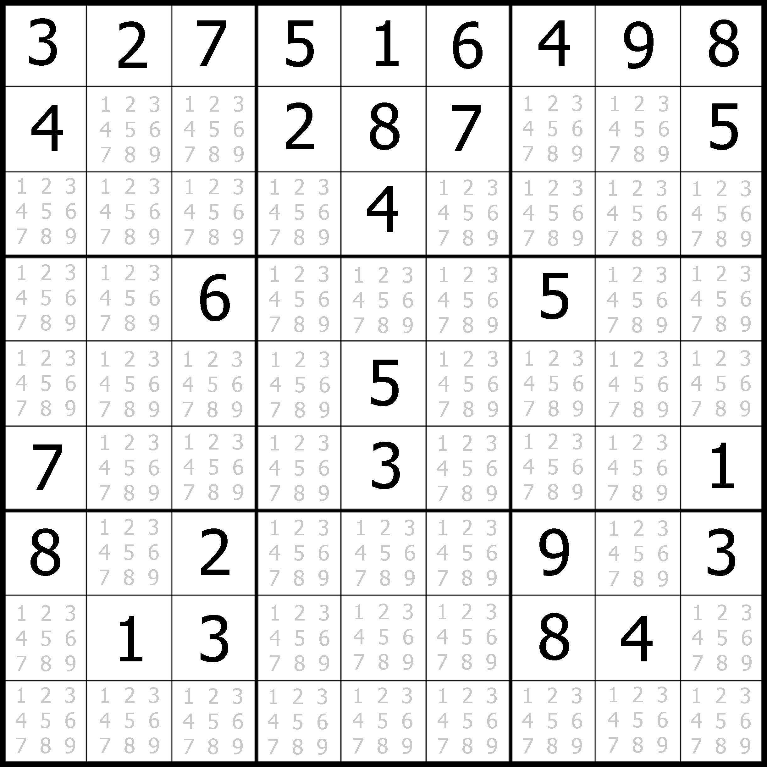 Free Online Sudoku Puzzles Printable