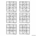 Printable Sudoku Puzzles Free 6 Per Page Sudoku Printable