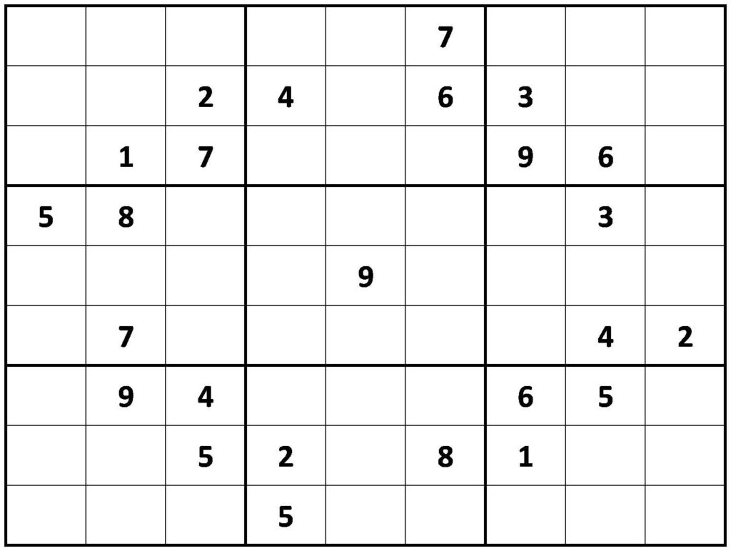PRINTABLE SUDOKU Sudoku Printable Sudoku Puzzles Sudoku