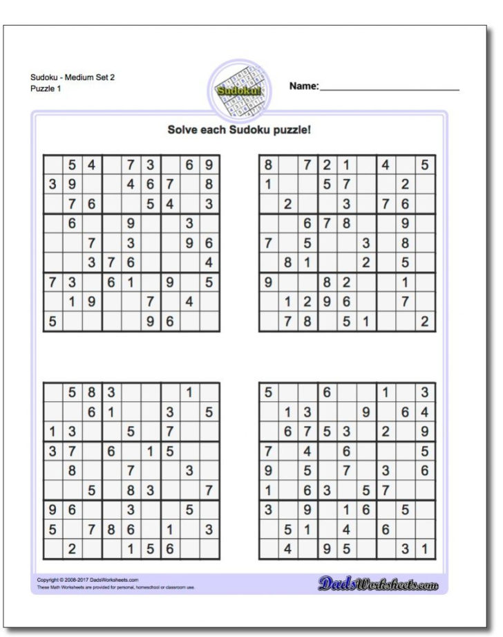 Teacher Printable Sudoku