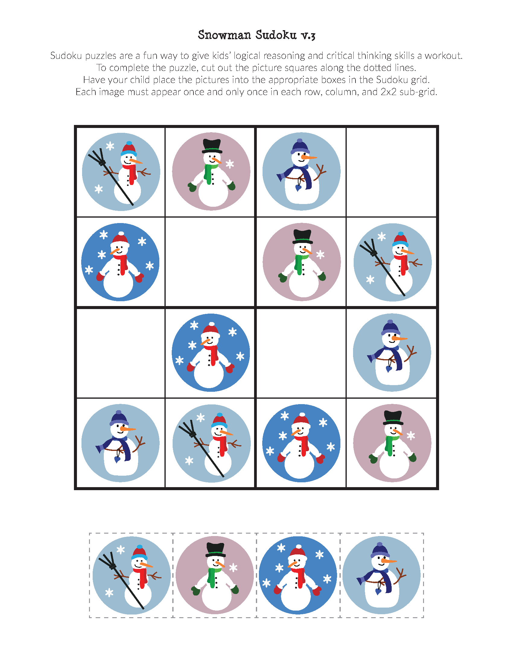Printable Winter Sudoku