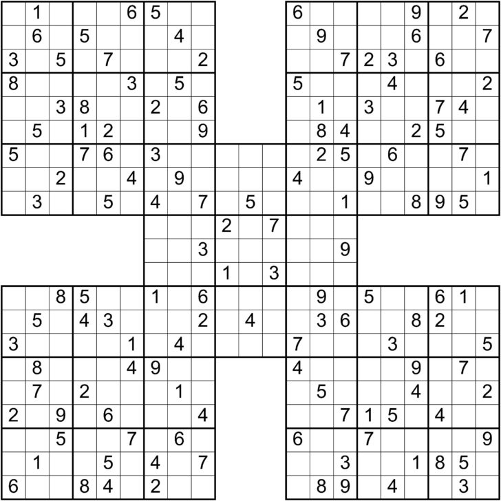 Three Square Sudoku Printable