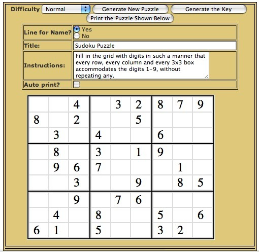 Make Your Own Printable Sudoku Puzzles