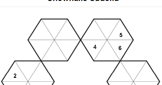 Snowflake Sudoku Easy Printable