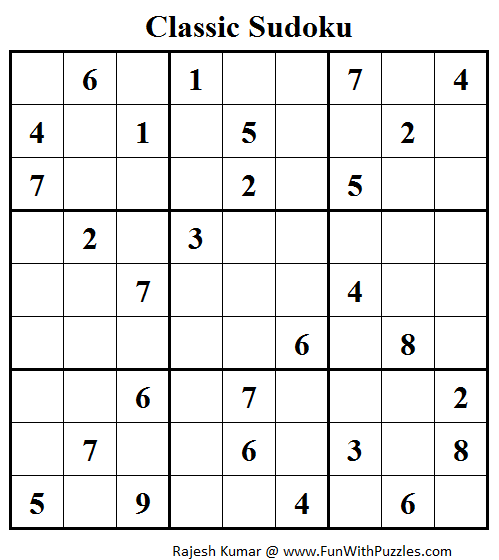 Free Printable Sudoku&#39