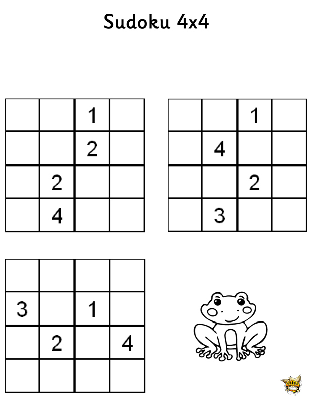 4 By 4 Sudoku Printable