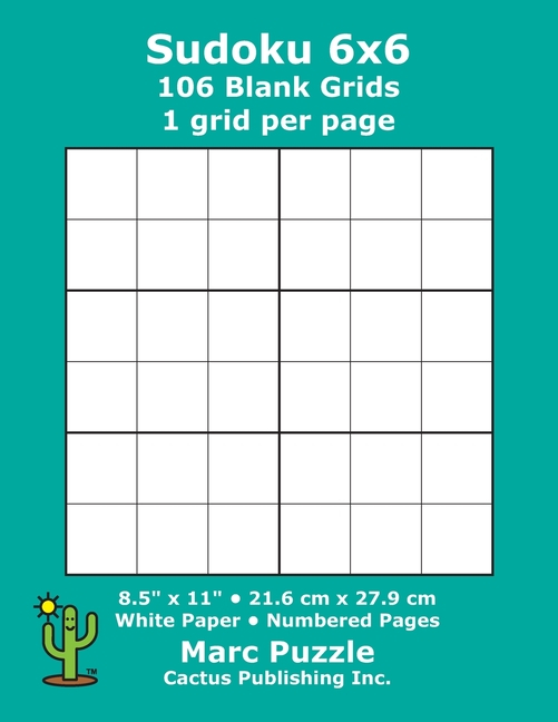 Blank 6x6 Sudoku Grid Printable