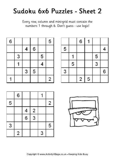 Sudoku 6x6 Puzzle 2