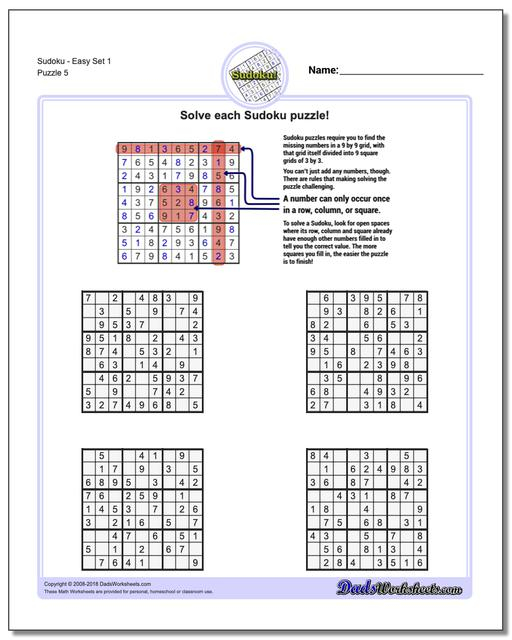 Sudoku For Kids Printable 4th Grade
