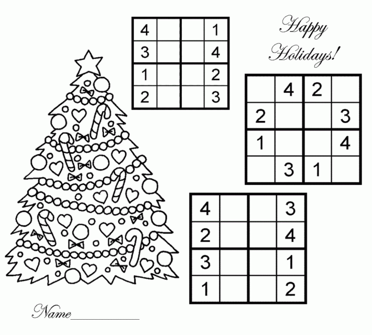 Christmas Easy Sudoku Printable