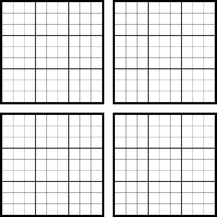 Sudoku Grids Printable Template Business PSD Excel