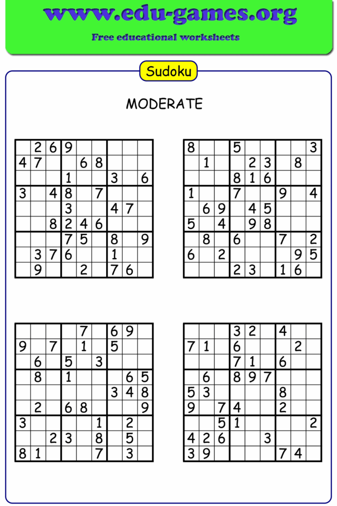 Sudoku Maker Free Printable Worksheets