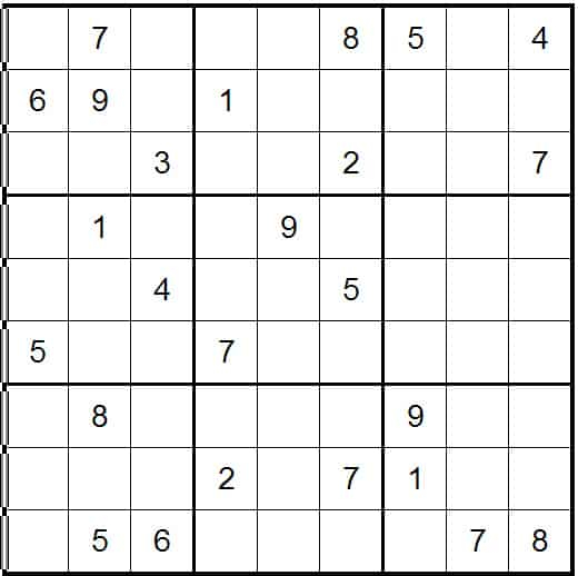 Printable Sudoku Char