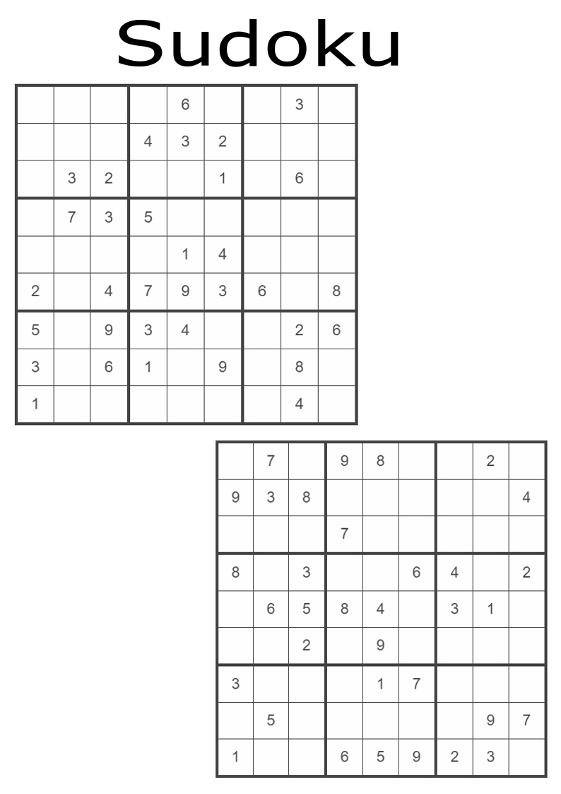 Printable Math Sudoku Worksheets