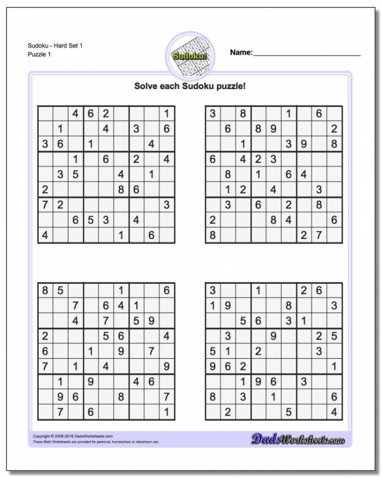 Today Sudoku Printable