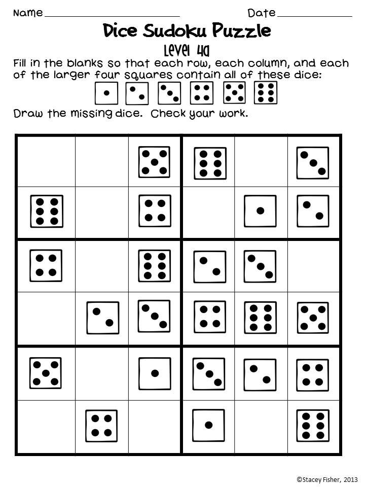 Sudoku Math Puzzles Printables
