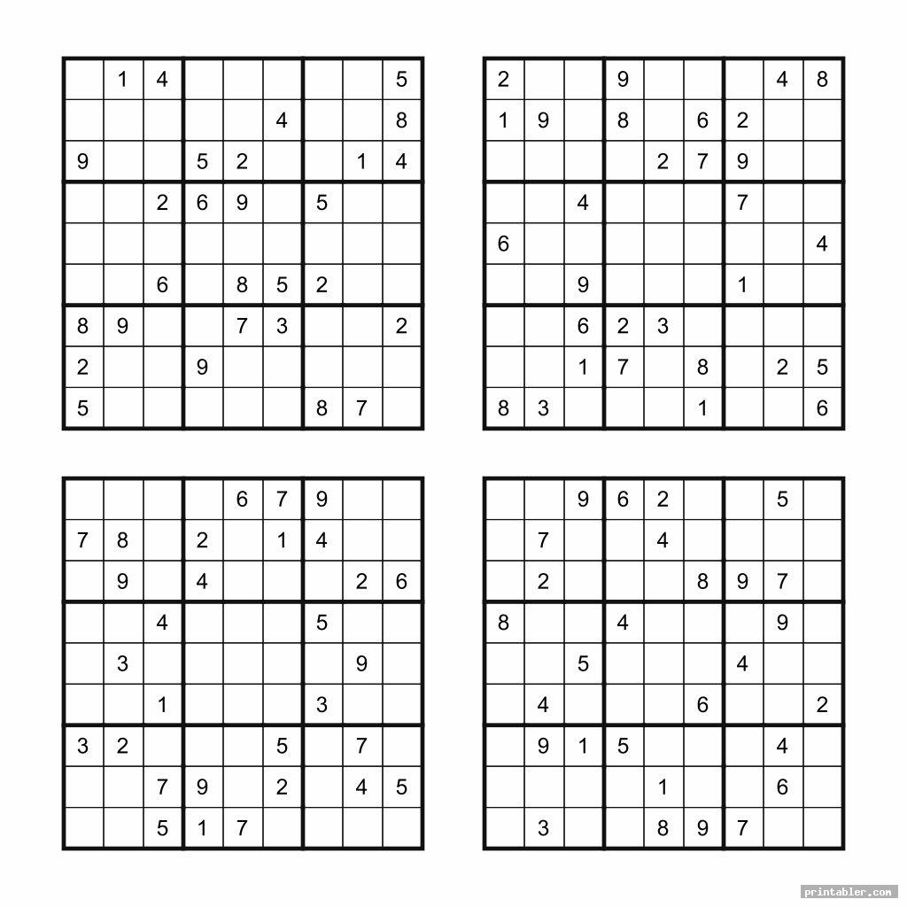 Printable Sudoku Puzzles Medium 4