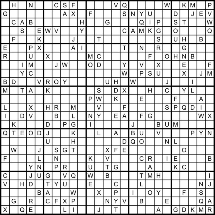 Free Printable Sudoku 25×25