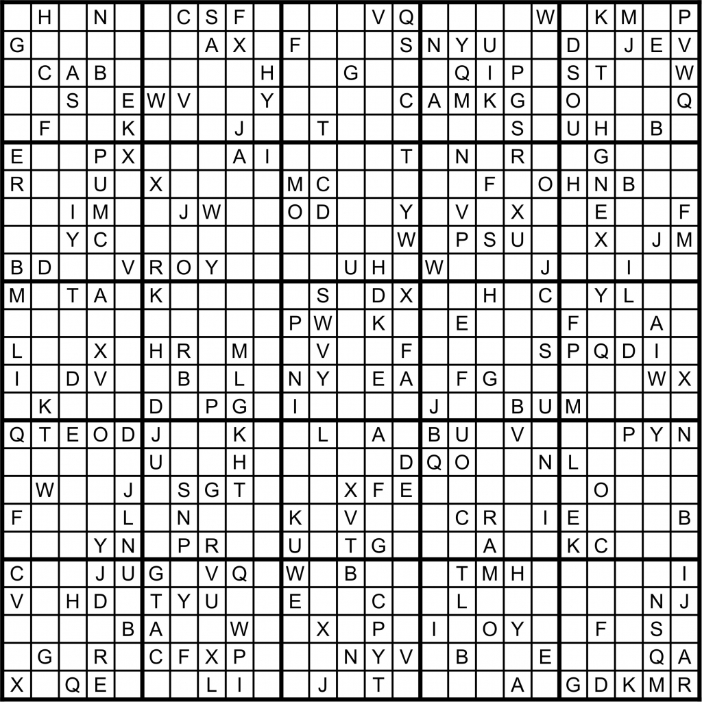 Free Printable Sudoku 25x25