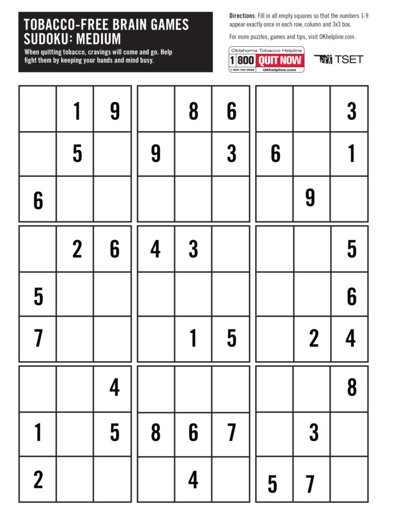 Sudoku Puzzles Sudoku Online Game Oklahoma Tobacco