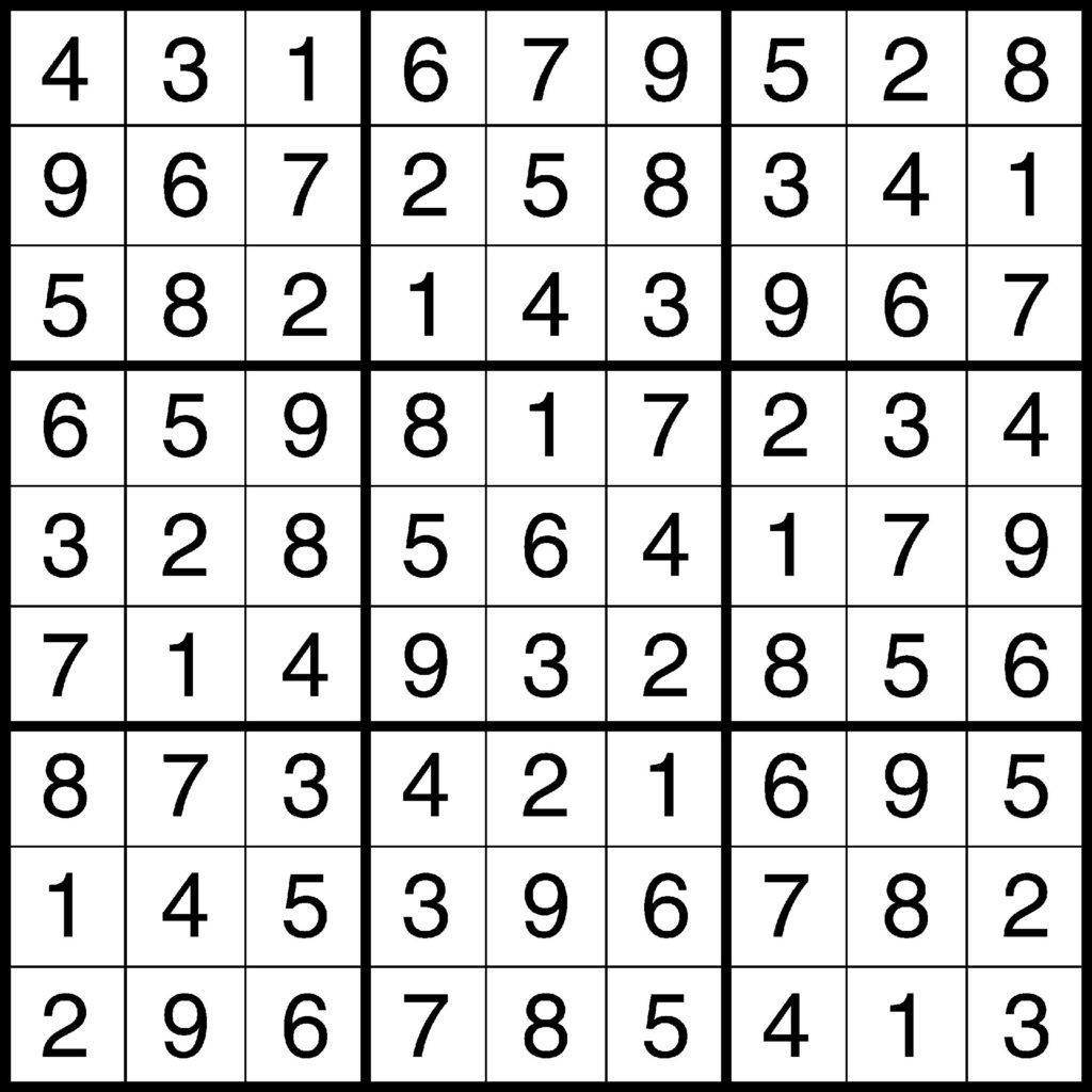 Sudoku Solution 10 13 11 The Baylor Lariat