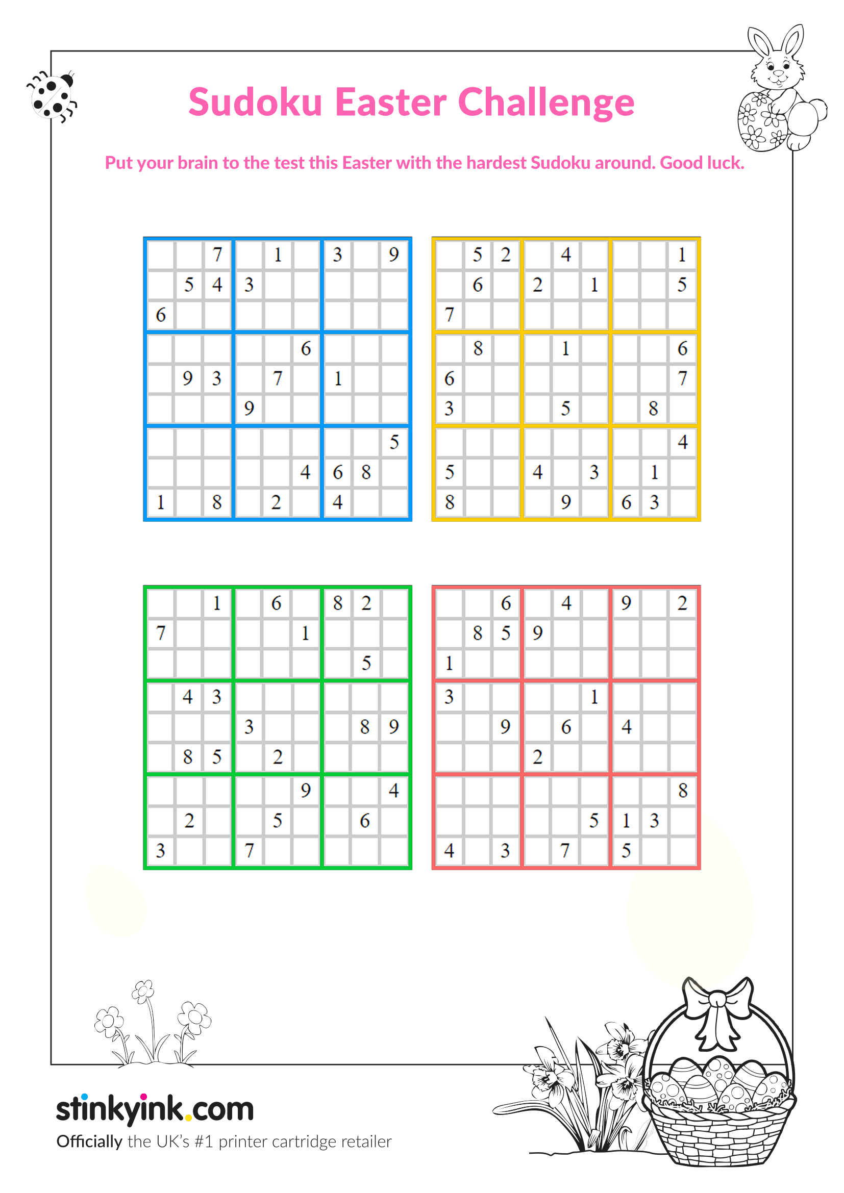 Sudoku Splash Zone Free Printable