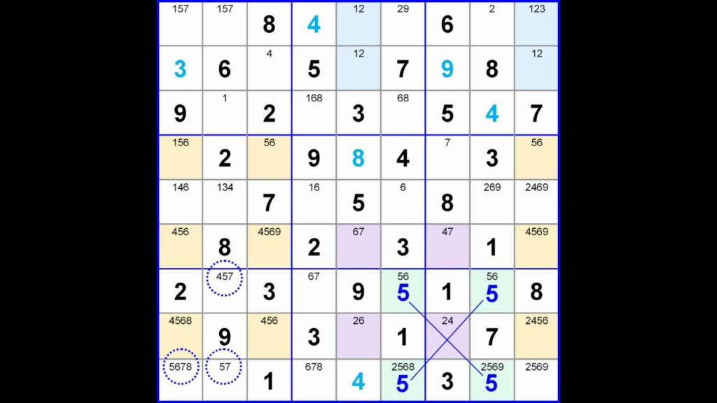 Sudoku X Wings Explained Step By Step Sudoku Sudoku