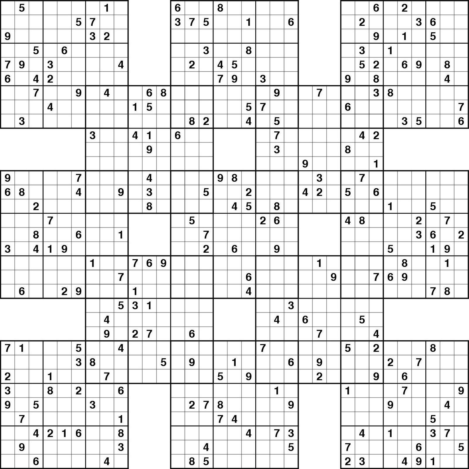 Free Printable Super Sudoku Puzzles