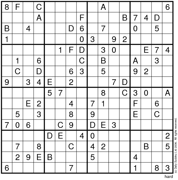 Free Printable Alphanumeric Sudoku Puzzles