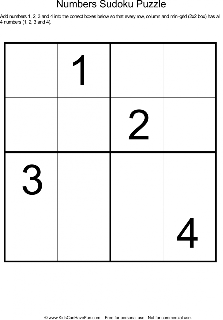 Printable Sudoku Puzzlesprintable Worksheets The Teacher’s Corner