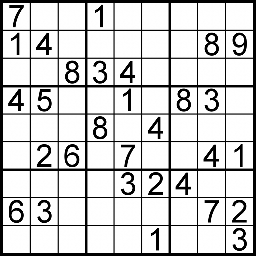 These Printable Sudoku Puzzles Range From Easy To Hard