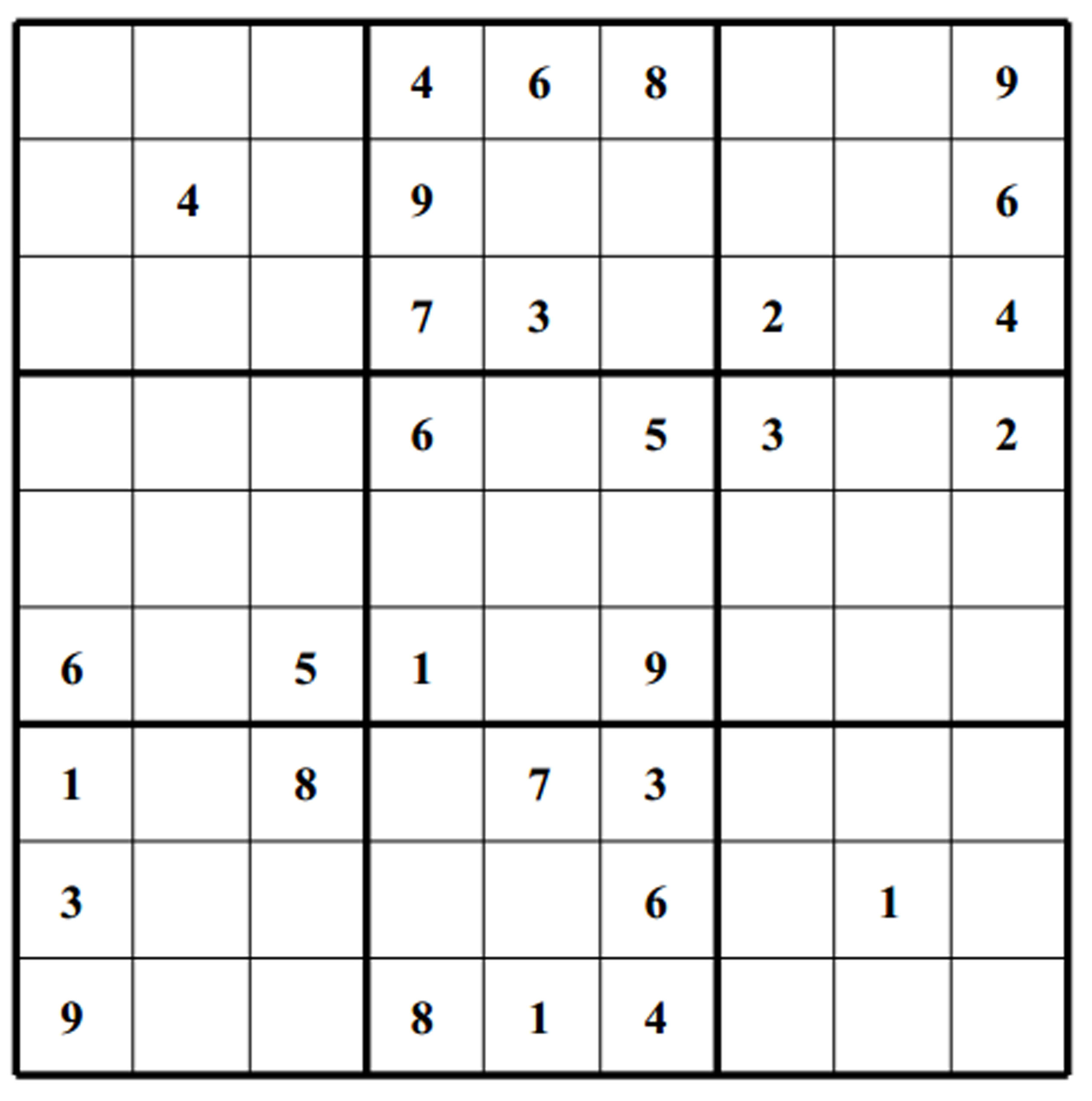 Printable Sudoku Puzzles Very Hard