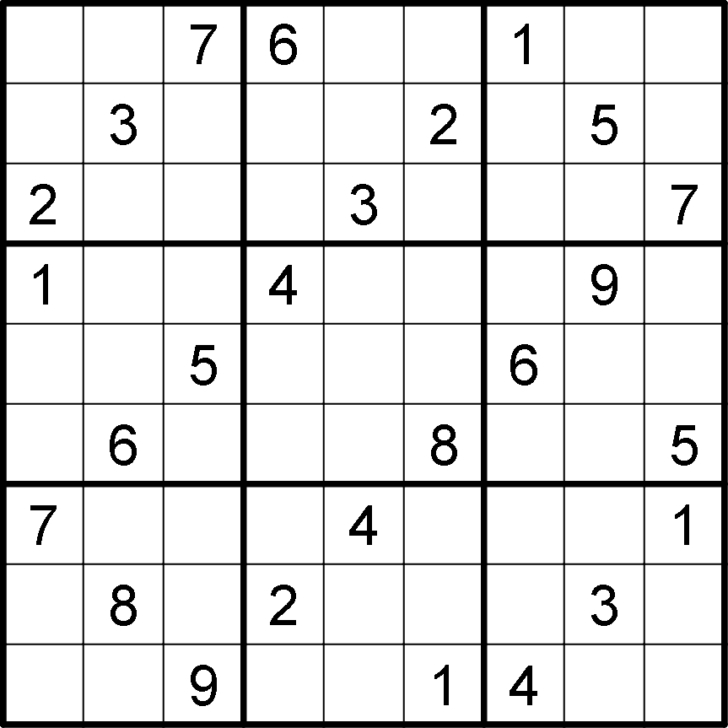 3×3 Squiggly Sudoku Printable