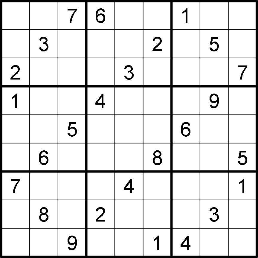 3x3 Squiggly Sudoku Printable
